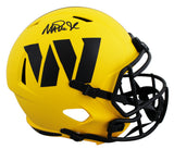 Commanders Magic Johnson Signed Rave F/S Speed Rep Helmet w/ Black Sig BAS Wit