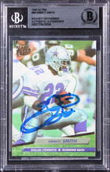 Cowboys Emmitt Smith Authentic Signed 1992 Ultra #88 Card BAS Slabbed