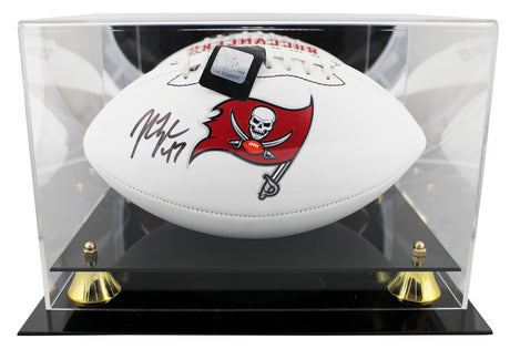 Buccaneers John Lynch Signed Rawlings White Panel Football W/ Case BAS Witnessed