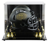 49ers George Kittle Signed STS IV Speed Mini Helmet W/ Case BAS Witnessed