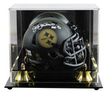 Steelers Jack Lambert "HOF 90" Signed STS IV Speed Mini Helmet W/ Case BAS Wit
