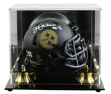 Steelers Jack Lambert "HOF 90" Signed STS IV Speed Mini Helmet W/ Case BAS Wit
