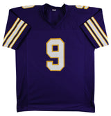 J.J. McCarthy Authentic Signed Purple Throwback Pro Style Jersey BAS Witnessed