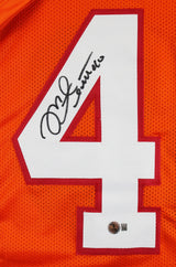 Mike Alstott Signed Orange Throwback Pro Style Framed Jersey BAS Witnessed