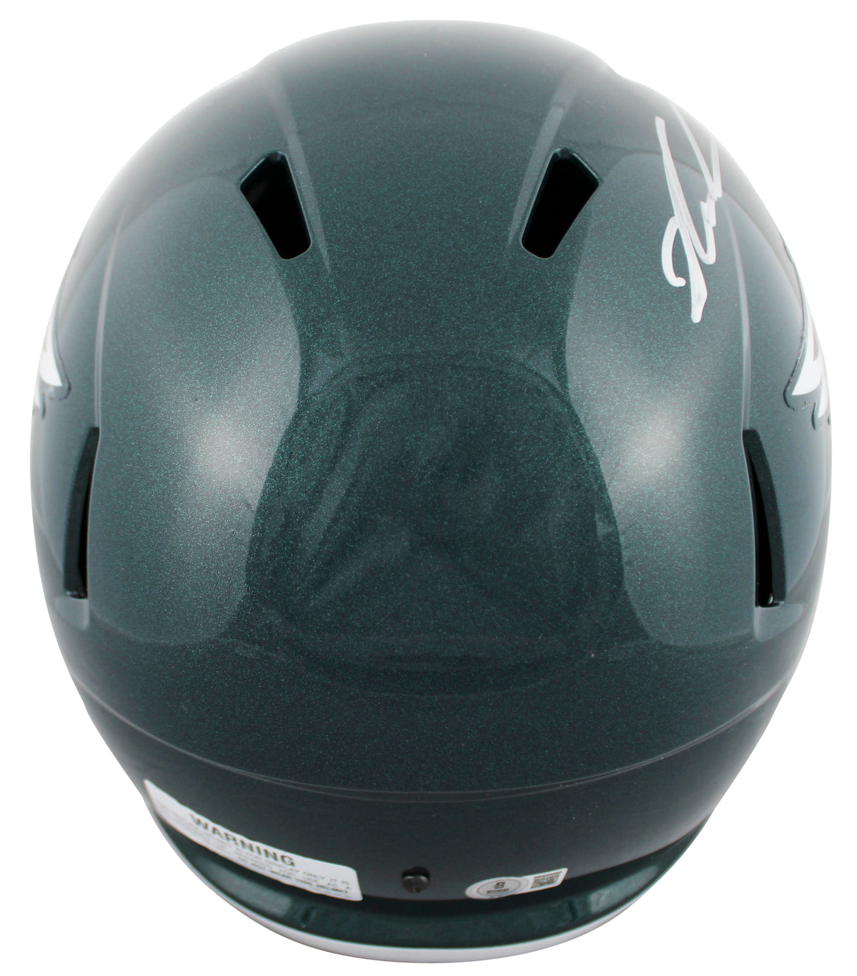 Eagles Jalen Carter Signed Full Size Speed Rep Helmet w/ Silver Sig BAS Witness