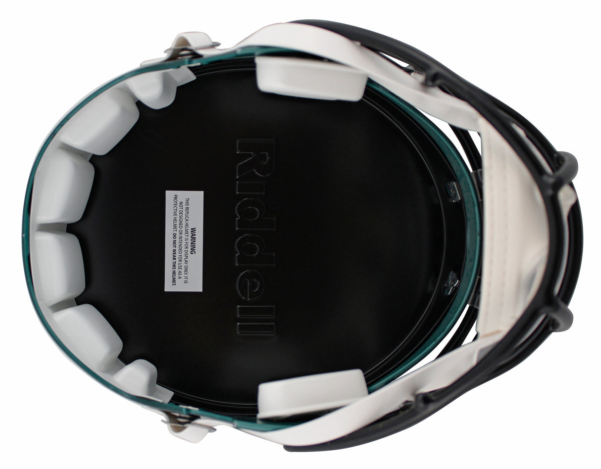 Eagles Jalen Carter Signed Full Size Speed Rep Helmet w/ Silver Sig & Case BAS W