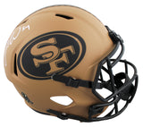 49ers Fred Warner Signed Salute To Service II F/S Speed Rep Helmet w/ Case BAS W