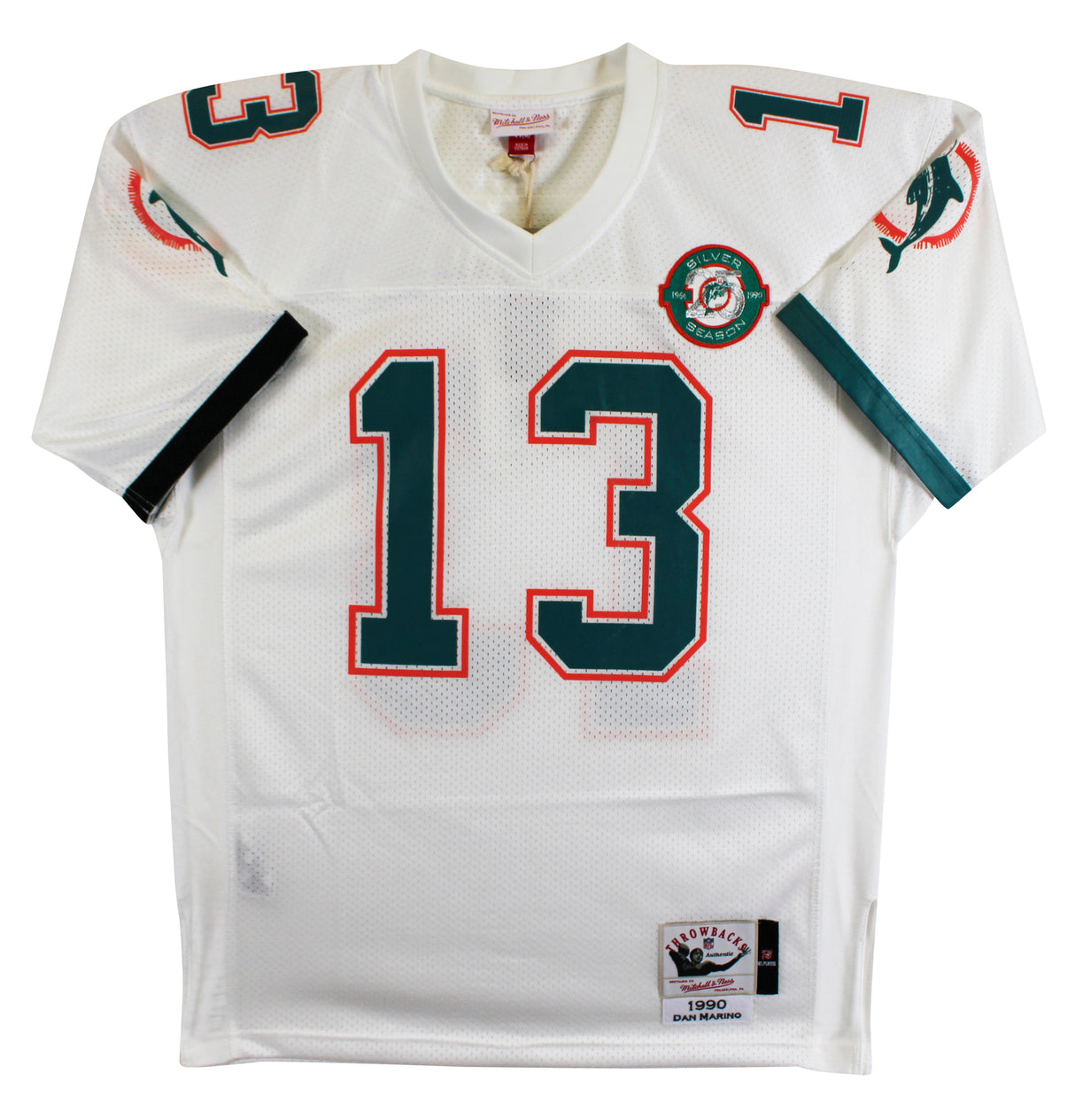 Dolphins Dan Marino "HOF MVP" Signed White 1990 TB Mitchell & Ness Jersey BAS 1