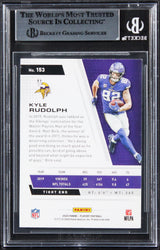 Vikings Kyle Rudolph Authentic Signed 2020 Playoff #153 Card BAS Slabbed