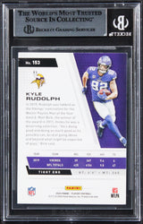 Vikings Kyle Rudolph Authentic Signed 2020 Playoff #153 Card BAS Slabbed