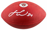 49ers Fred Warner Signed "The Duke" 75th Anniversary Football W/ Case BAS Wit