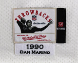 Dolphins Dan Marino "HOF MVP" Signed White 1990 TB Mitchell & Ness Jersey BAS 2