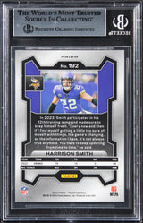Vikings Harrison Smith Signed 2023 Panini Prizm Orange Disco #192 Card BAS Slab