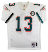 Dolphins Dan Marino "HOF, 84 MVP" Signed White 1990 TB M&N Jersey BAS #BX37024