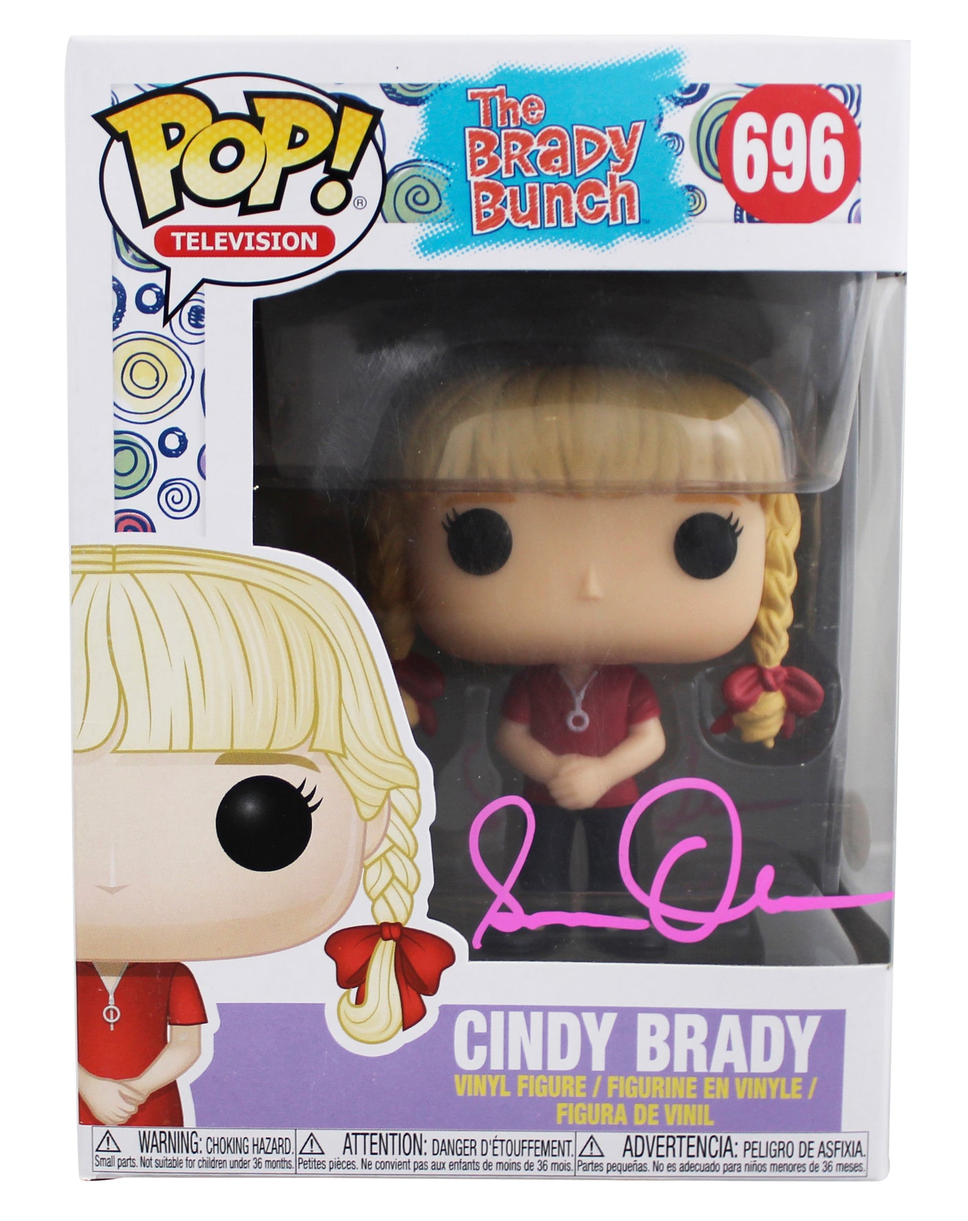 Susan Olsen Brady Bunch Signed Cindy #696 Funko Pop Vinyl Figure JSA #AE68579