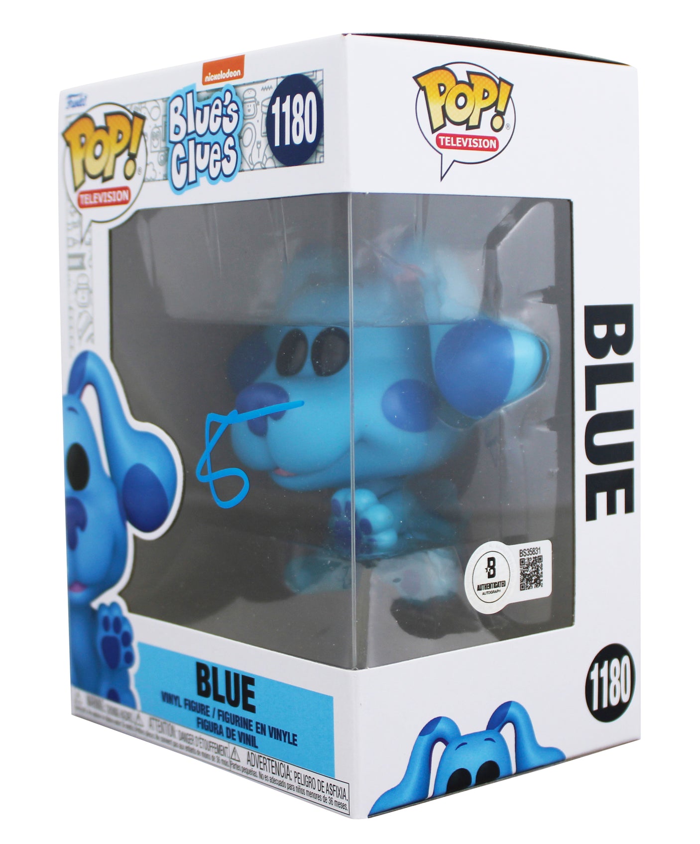 Steve Burns Blue's Clues Signed Blue #1180 Funko Pop Vinyl Figure BAS #BS35831