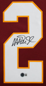 Commanders Magic Johnson Signed Maroon Nike Limited Framed Jersey BAS Witnessed