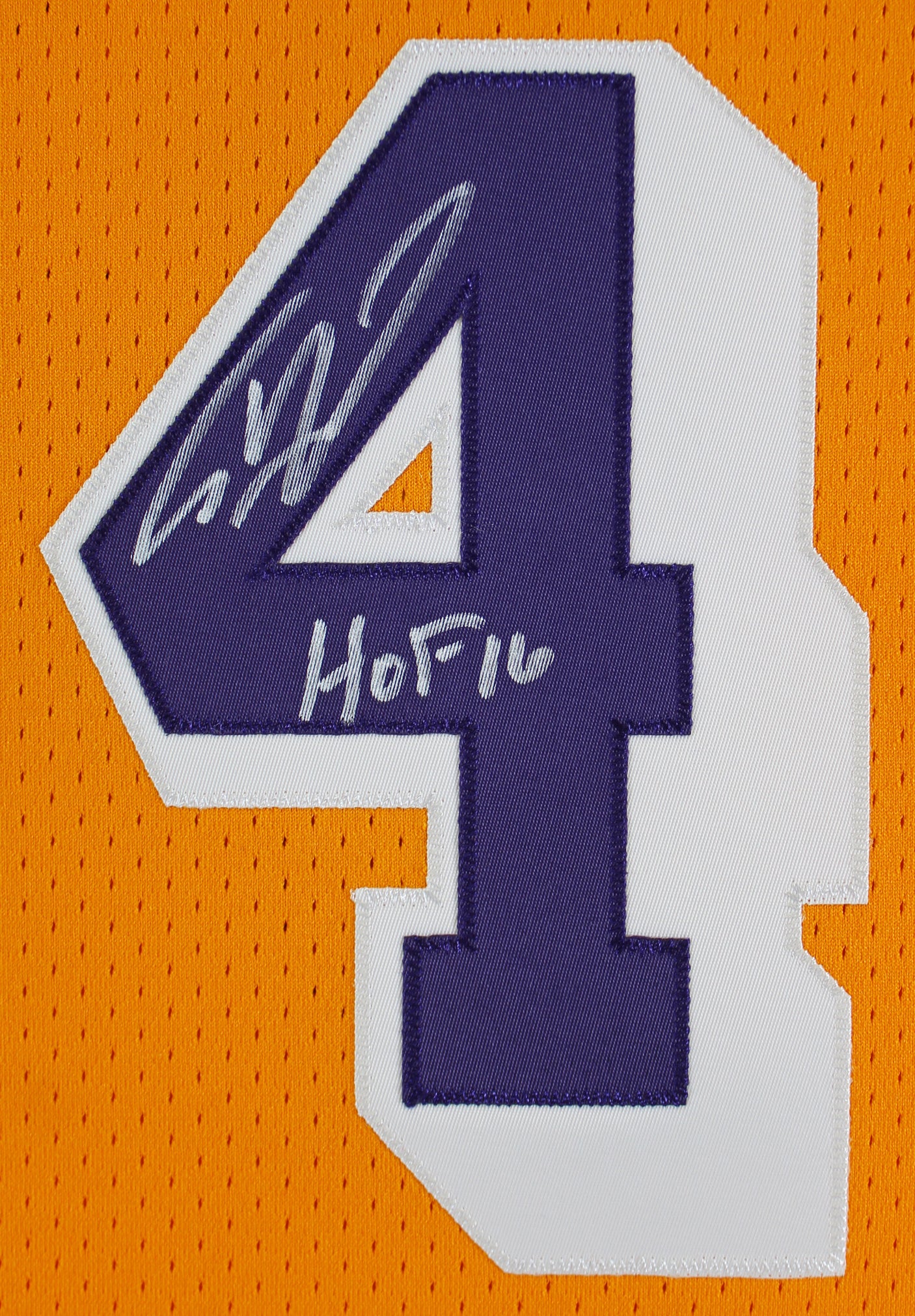 Shaquille O'Neal "HOF" Signed Yellow M&N 1996-97 HWC Authentic Framed Jersey BAS