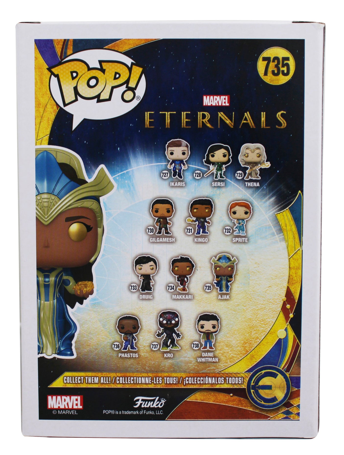 Salma Hayek Eternals Signed Ajak #735 Funko Pop Vinyl Figure BAS Wit #W463736