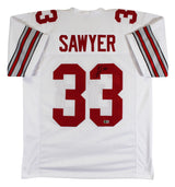 Ohio State Jack Sawyer Authentic Signed White Pro Style Jersey BAS Witnessed