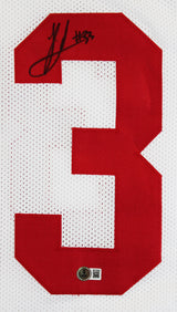 Ohio State Jack Sawyer Authentic Signed White Pro Style Jersey BAS Witnessed