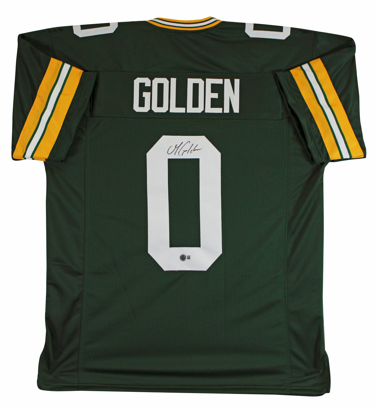 Matthew Golden Authentic Signed Green Pro Style Jersey BAS Witnessed 2