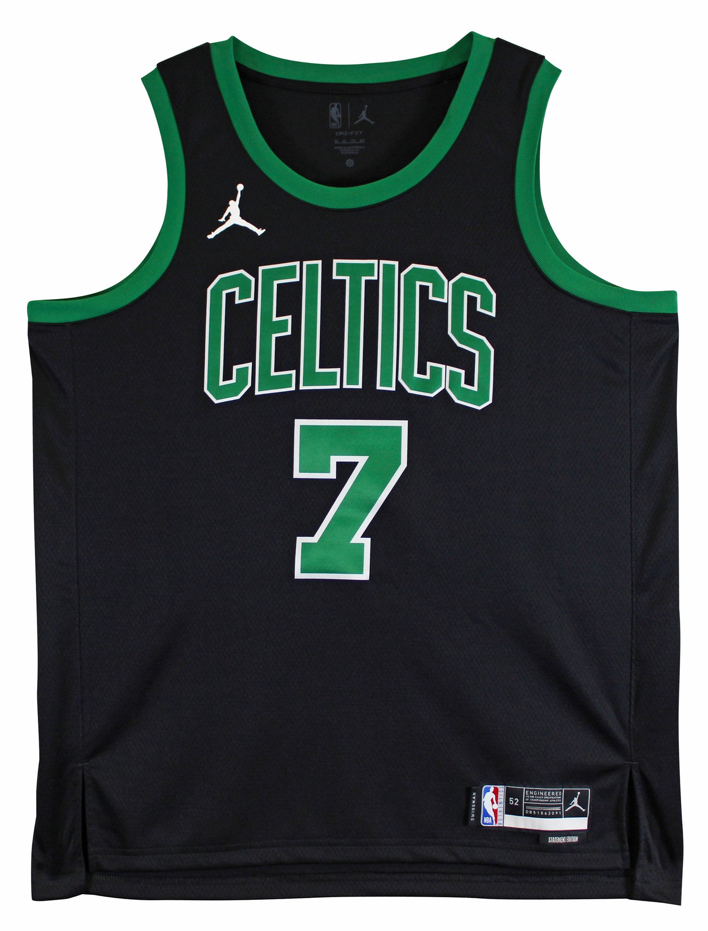 Celtics Jaylen Brown Signed Black Nike Jordan Brand Statement Ed Jersey BAS Wit