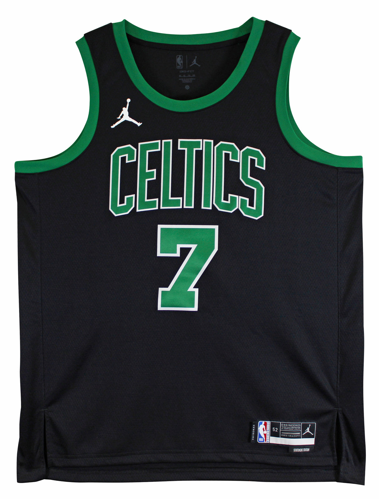 Celtics Jaylen Brown Signed Black Nike Jordan Brand Statement Ed Jersey BAS Wit