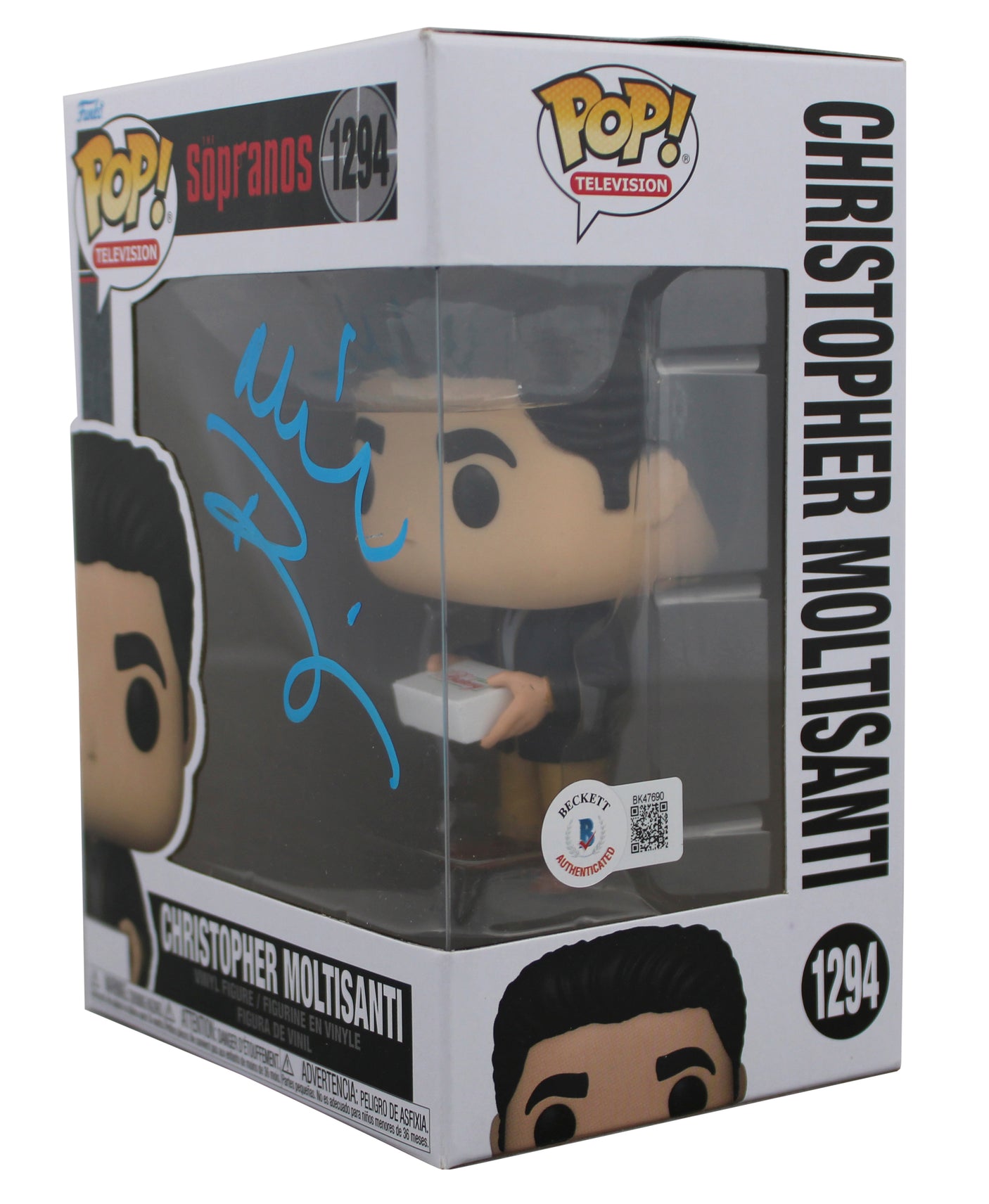 Michael Imperioli Sopranos Signed #1294 Funko Pop Vinyl Figure w/ Blue Sig BAS