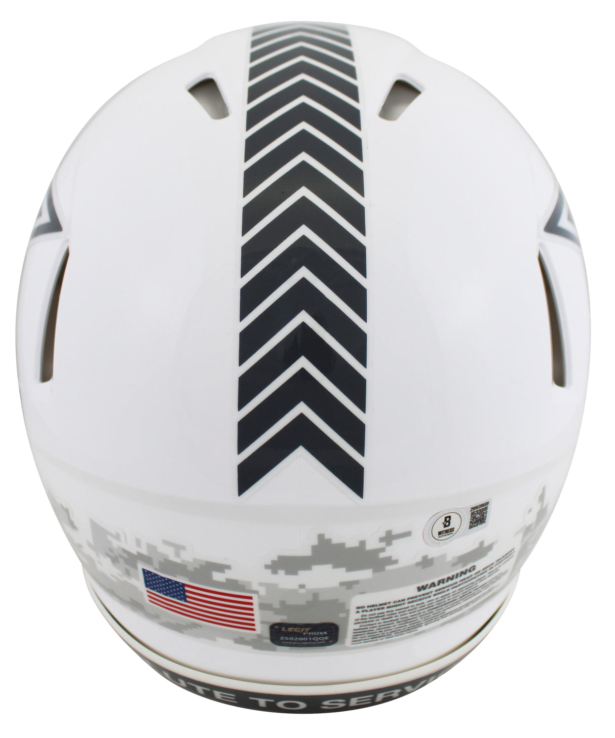 Cowboys Emmitt Smith Signed Salute To Service III F/S Speed Proline Helmet BAS W