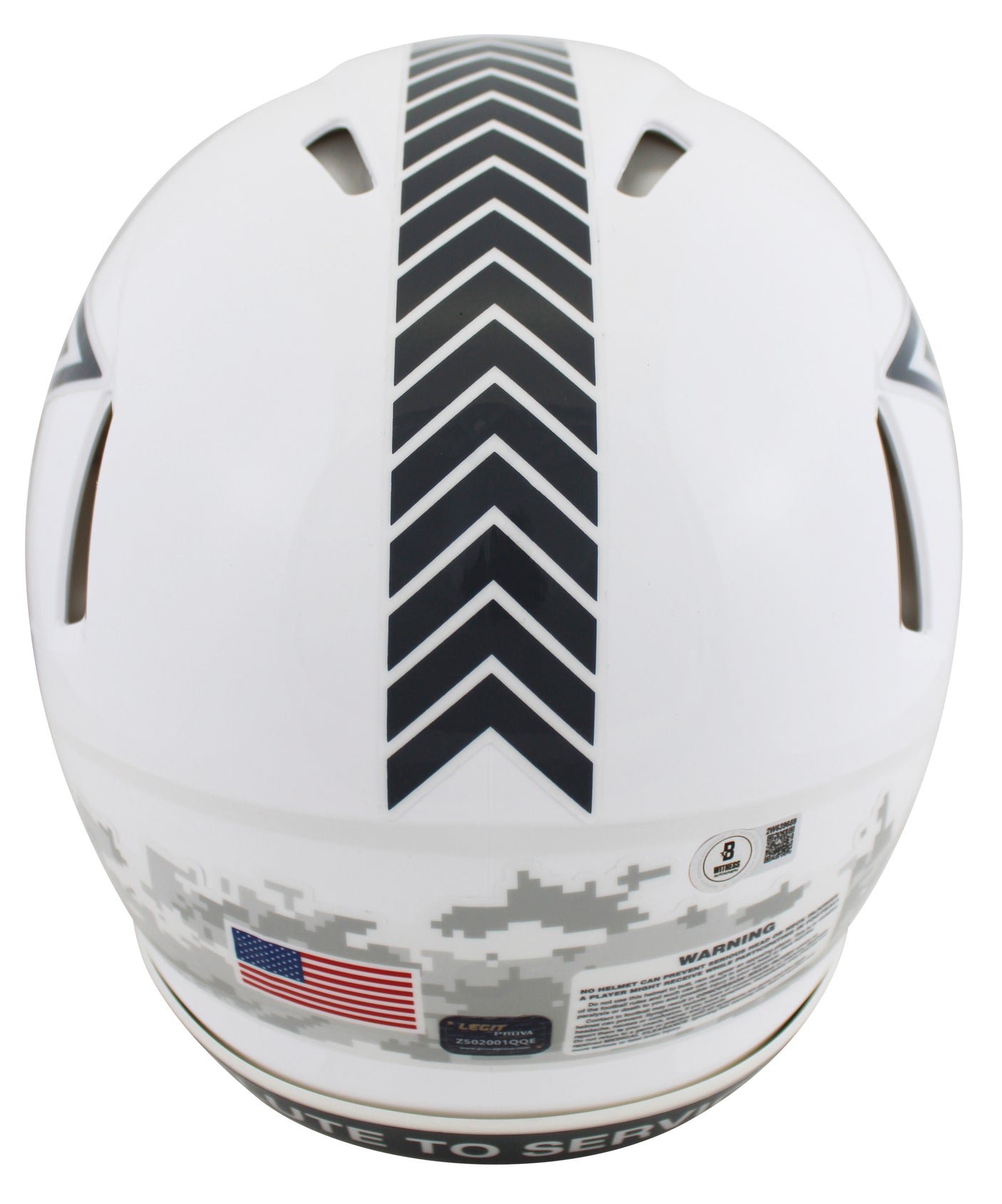 Cowboys Emmitt Smith Signed Salute To Service III F/S Speed Proline Helmet BAS W