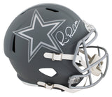 Cowboys Michael Irvin Signed Slate Full Size Speed Rep Helmet BAS Witnessed