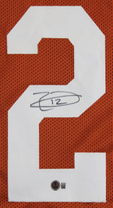Texas Earl Thomas Authentic Signed Burnt Orange Pro Style Jersey BAS Witnessed