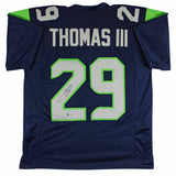 Earl Thomas Authentic Signed Navy Pro Style Jersey Autographed BAS Witnessed