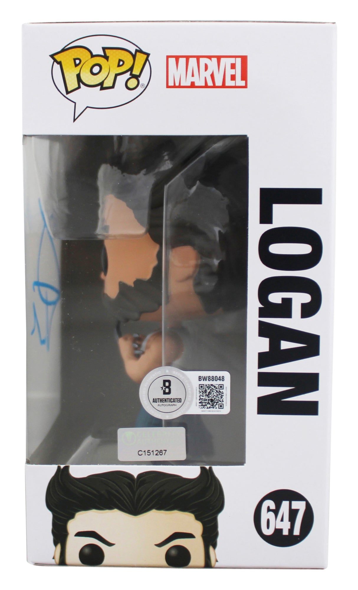Hugh Jackman Marvel Authentic Signed Logan #647 Funko Pop Vinyl Figure BAS