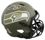 Seahawks Earl Thomas Signed Salute to Service Full Size Speed Rep Helmet BAS Wit