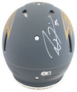 Ravens Ray Lewis & Ed Reed Signed Slate Full Size Speed Proline Helmet BAS Wit