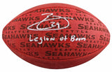 Earl Thomas "Legion of Boom" Signed "Duke" Team Showcase Football W/ Case BAS W