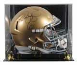 Notre Dame Jerome Bettis Signed Full Size Speed Rep Helmet W/ Case BAS Witnessed