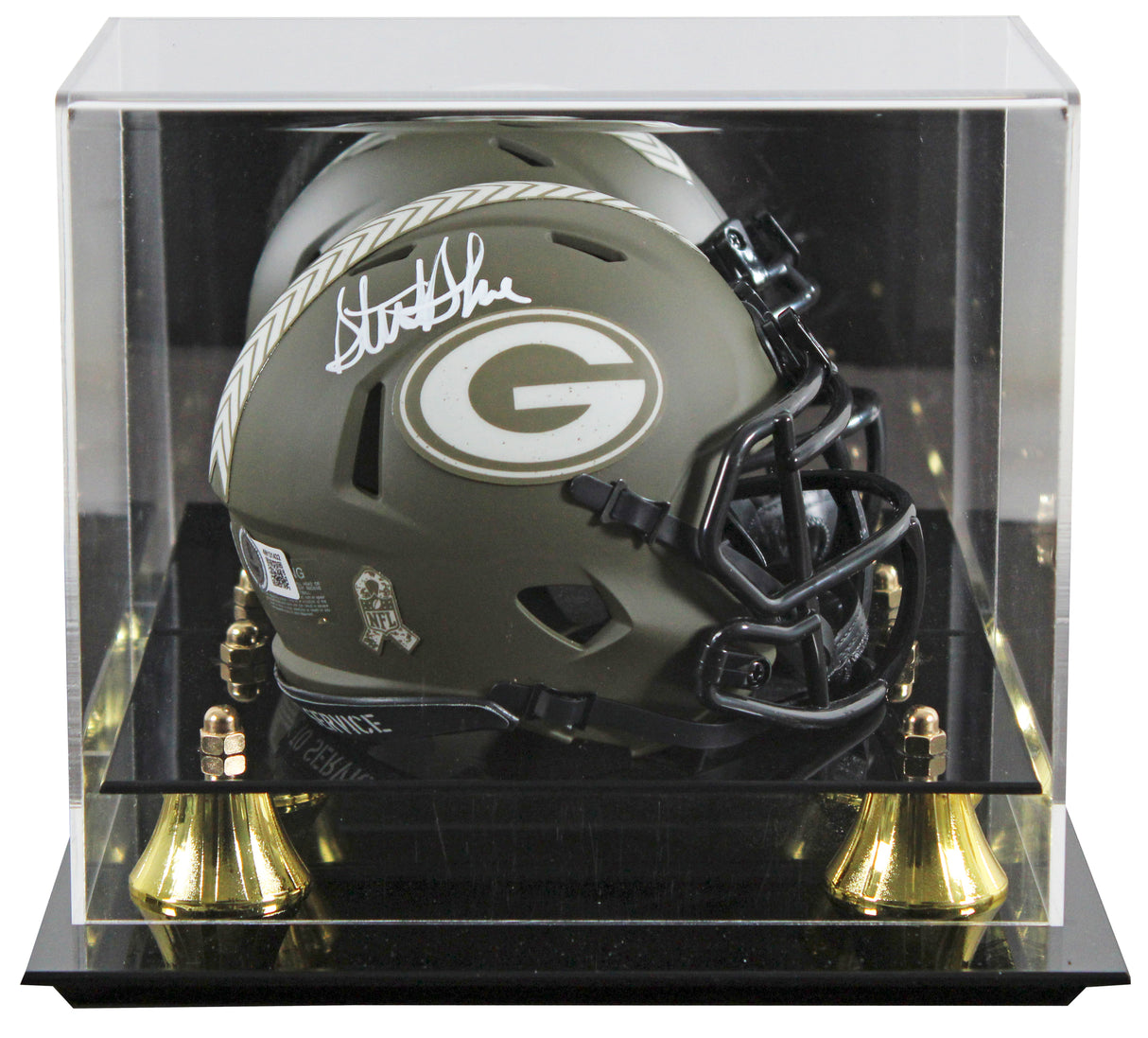 Packers Sterling Sharpe Signed STS Speed Mini Helmet W/ Case BAS Witnessed
