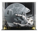 Cowboys Michael Irvin Signed Slate Full Size Speed Rep Helmet W/ Case BAS Wit