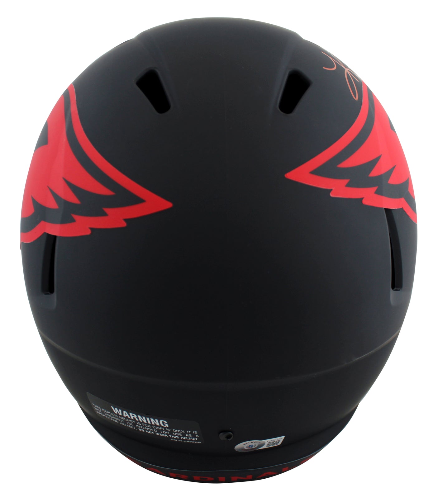 Cardinals Kurt Warner Signed Eclipse Full Size Speed Rep Helmet W/ Case BAS Wit