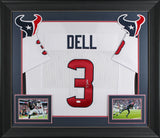 Tank Dell Authentic Signed White Pro Style Framed Jersey BAS Witnessed