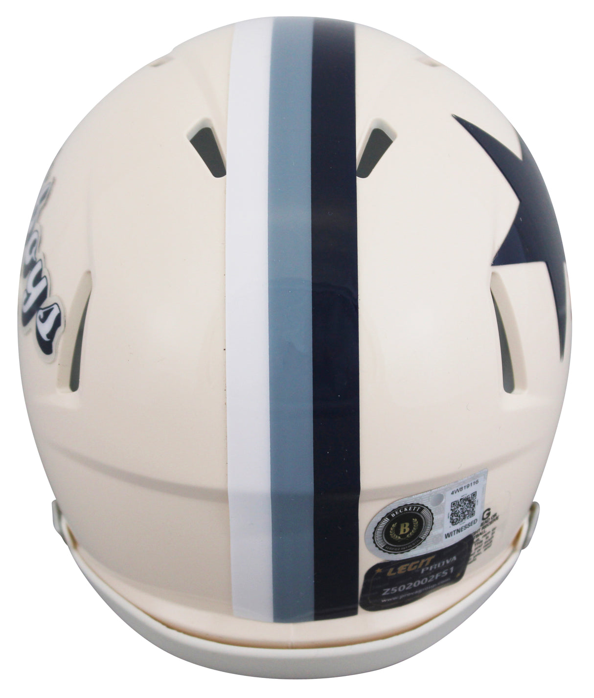 Cowboys Emmitt Smith Signed Retro Speed Mini Helmet W/ Case BAS Witnessed