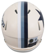 Cowboys Emmitt Smith Signed Retro Speed Mini Helmet W/ Case BAS Witnessed