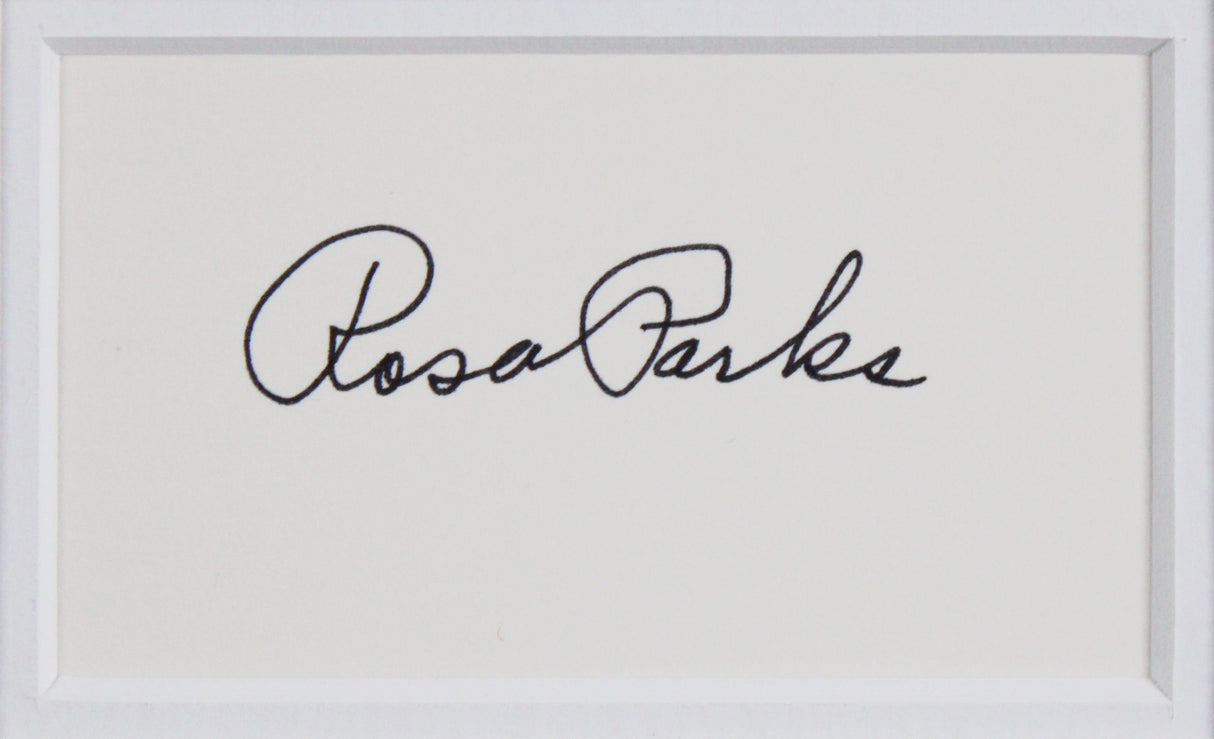 Rosa Parks Civil Rights Activist Authentic Signed Framed Display BAS LOA