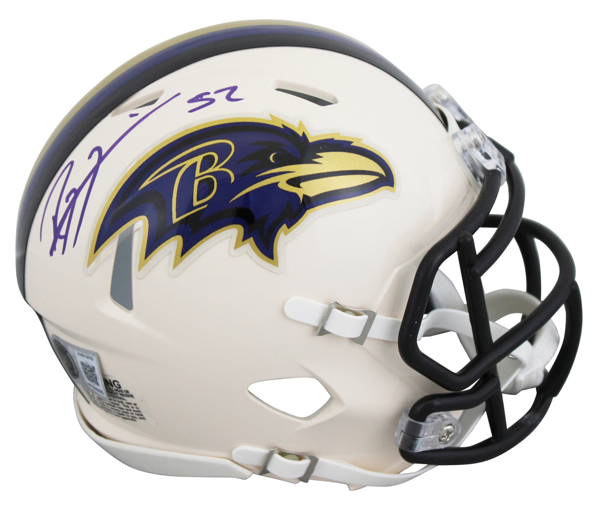 Ravens Ray Lewis Authentic Signed Retro Speed Mini Helmet W/ Case BAS Witnessed