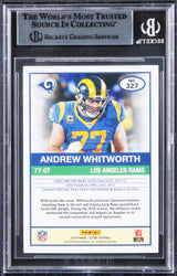 Rams Andrew Whitworth Authentic Signed 2019 Score #327 Card BAS Slabbed 2