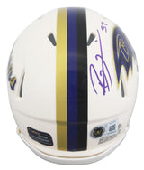 Ravens Ray Lewis Authentic Signed Retro Speed Mini Helmet BAS Witnessed