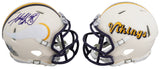 Adrian Peterson Autographed Minnesota Vikings RETRO Speed Mini Helmet Beckett Witnessed
